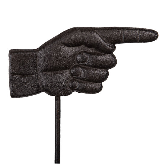 Clayre & Eef | Tuinsteker Hand Bruin 18x1x88 cm | 5Y0925