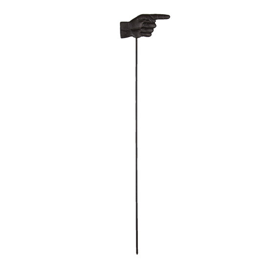 Clayre & Eef | Tuinsteker Hand Bruin 18x1x88 cm | 5Y0925