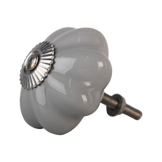 Clayre & Eef | Deurknop Grijs ø 5x3 cm | 61909