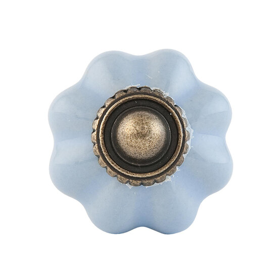 Clayre & Eef | Deurknop Grijs Bruin ø 3x3 cm | 63504