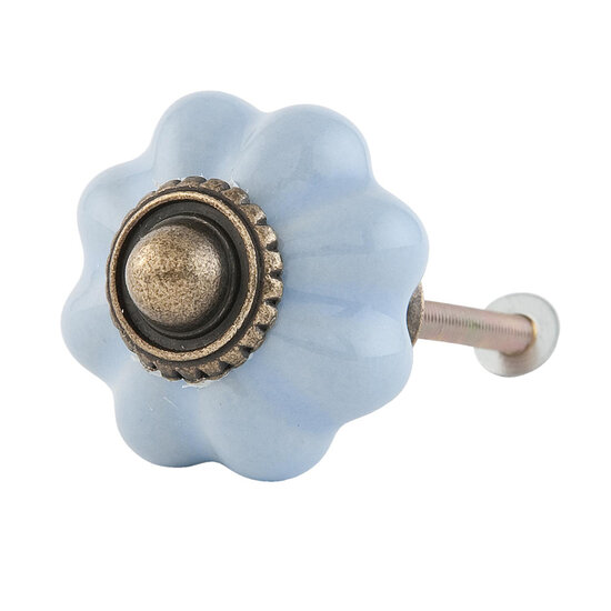 Clayre & Eef | Deurknop Grijs Bruin ø 3x3 cm | 63504