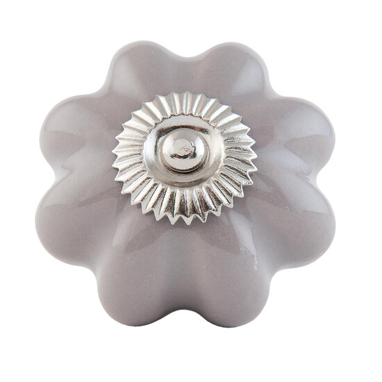Clayre & Eef | Deurknop Grijs ø 4x4 cm | 63512