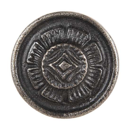 Clayre & Eef | Deurknop Grijs ø 4x4 cm | 64160