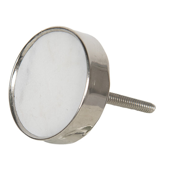 Clayre & Eef | Deurknop Wit ø 4x2 cm / S3 cm | 64697