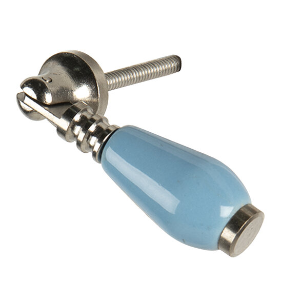 Clayre & Eef | Deurknop Blauw 2x2x6 cm / S4 cm | 64763