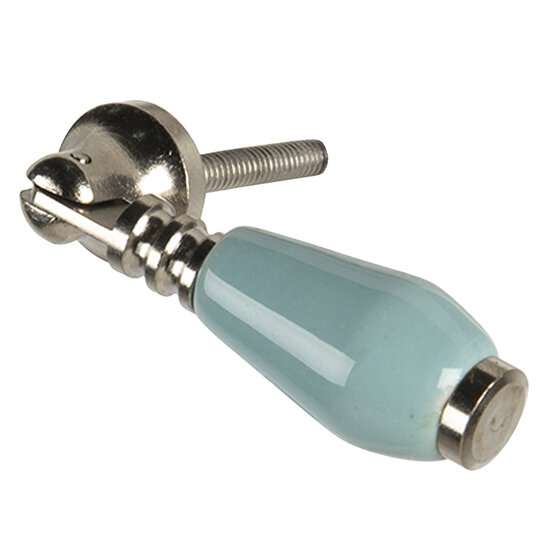 Clayre & Eef | Deurknop Blauw 2x2x6 cm / S4 cm | 64768