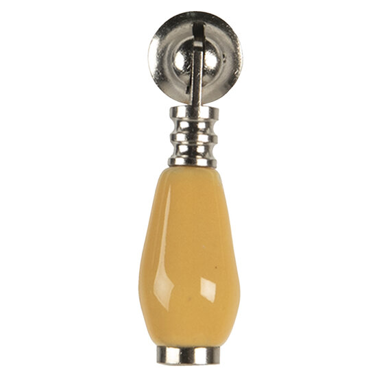 Clayre & Eef | Deurknop Geel 2x2x6 cm / S4 cm | 64769