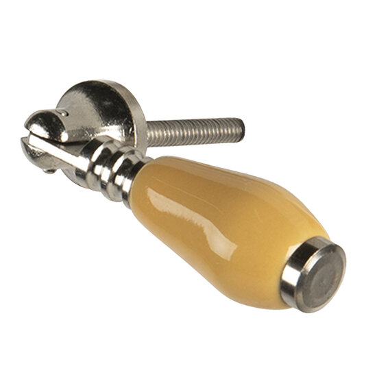 Clayre & Eef | Deurknop Geel 2x2x6 cm / S4 cm | 64769