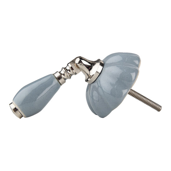Clayre & Eef | Deurknop Grijs 4x8x6 cm / S3 cm | 64778