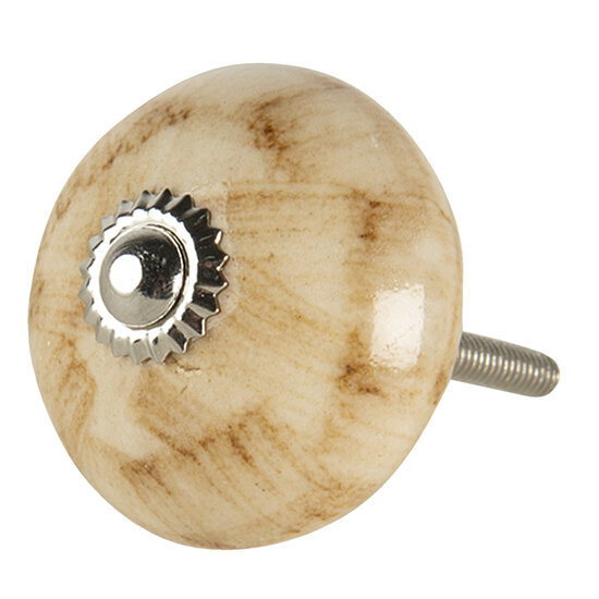 Clayre &amp; Eef   | Deurknop Beige &oslash; 4x3 cm / S3 cm | 64785