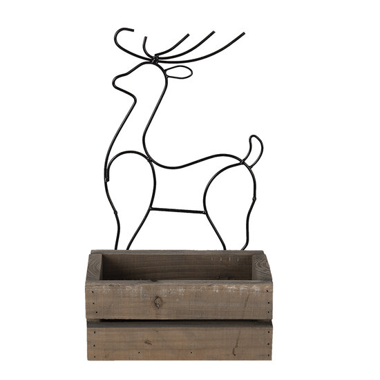 Clayre & Eef | Bloempot Binnen Bruin 23x13x10/40 cm | 64819