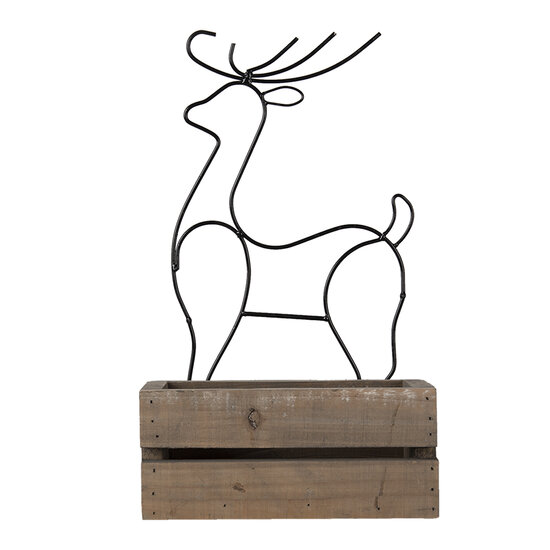 Clayre & Eef | Bloempot Binnen Bruin 23x13x10/40 cm | 64819