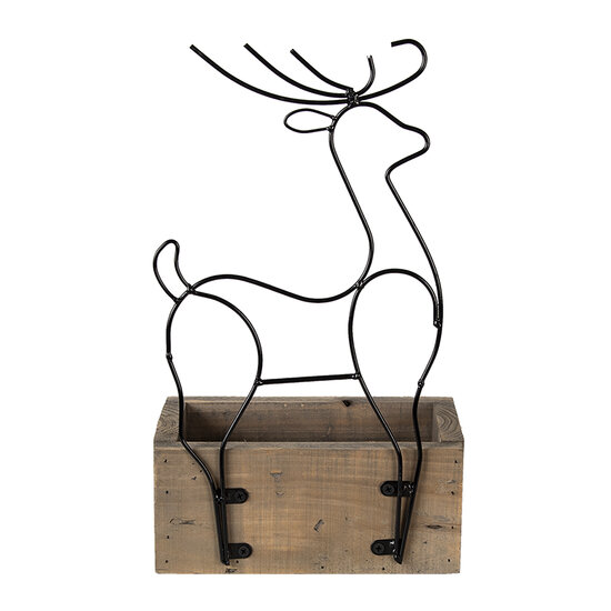 Clayre & Eef | Bloempot Binnen Bruin 23x13x10/40 cm | 64819