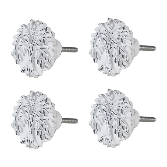 Clayre & Eef | Deurknop Wit ø 4x3 cm / S3 cm | 64892