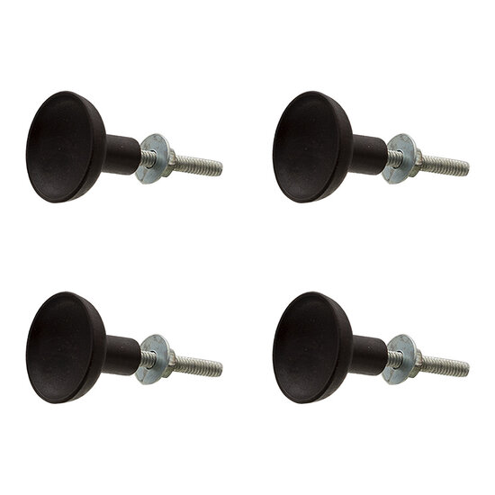Clayre &amp; Eef   | Deurknop Set van 4 Bruin &oslash; 3x2 cm | 64898