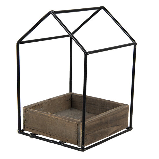 Clayre & Eef | Decoratie Bloempot Binnen Bruin 15x15x23 cm | 64967