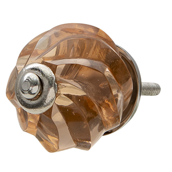 Clayre & Eef | Deurknop Bruin ø 4x4 cm | 64986