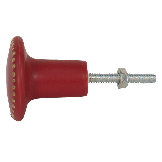 Clayre &amp; Eef   | Deurknop Rood &oslash; 4x3 cm / S3 cm | 65062