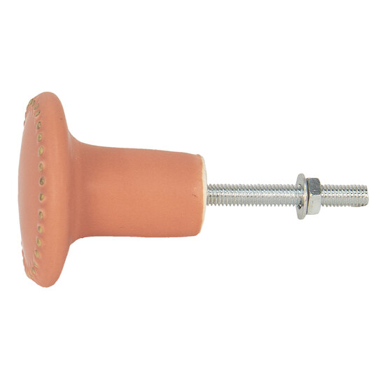 Clayre &amp; Eef   | Deurknop Oranje &oslash; 4x3 cm / S4 cm | 65063