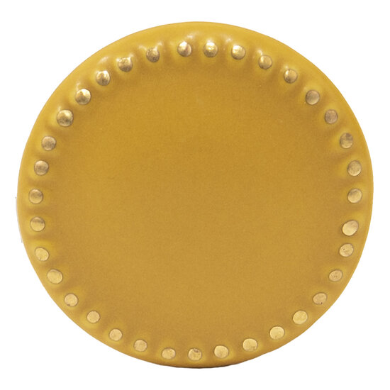 Clayre & Eef | Deurknop Geel Goudkleurig ø 4x3 cm / S3 cm | 65065