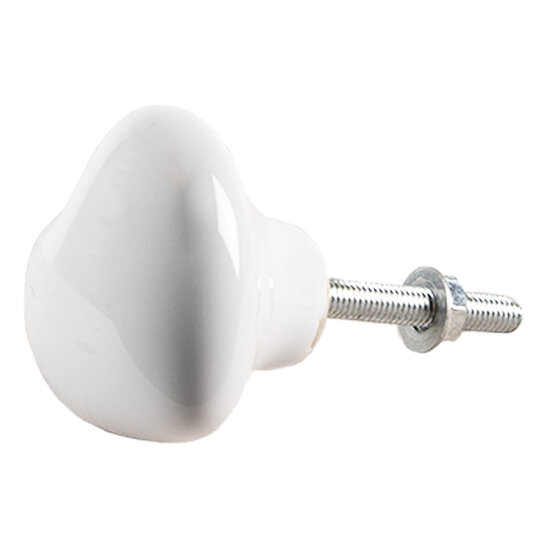 Clayre & Eef | Deurknop set van 4 Wit ø 4x3/6 cm | 65293