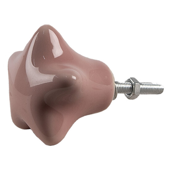 Clayre & Eef | Deurknop set van 4 Roze ø 4x3/6 cm | 65295