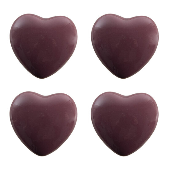 Clayre & Eef | Deurknop set van 4 Paars ø 4x3/6 cm | 65298