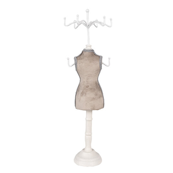 Clayre &amp; Eef   | Sieradenhouder Beige &oslash; 12x39 cm | 65311