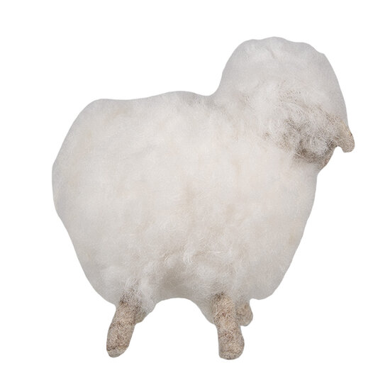 Clayre & Eef | Decoratie beeld Schaap Wit 14x7x10 cm | 65379