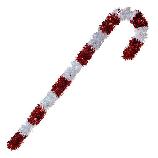 Clayre & Eef | Kerstdecoratie zuurstok Rood Wit 32x10x120 cm | 65472L