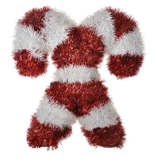 Clayre & Eef | Kerstdecoratie zuurstokken Rood Wit 29x8x30 cm | 65475