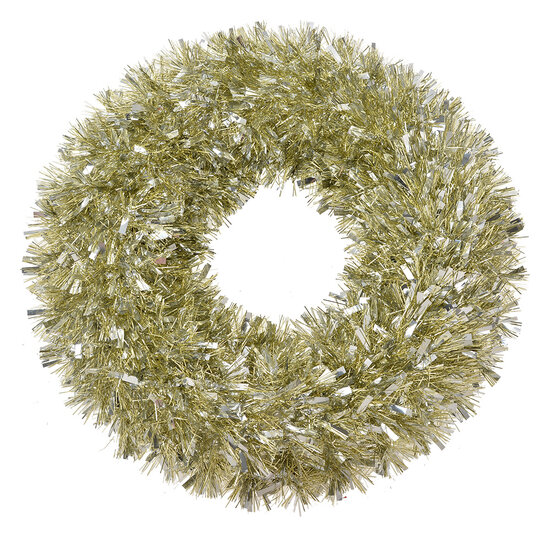 Clayre & Eef | Kerstdecoratie Krans Goudkleurig ø 45x6 cm | 65524