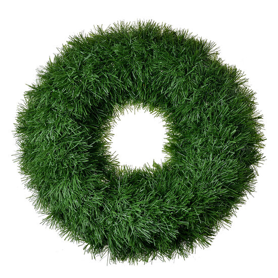 Clayre & Eef | Kerstdecoratie Krans Groen ø 45x10 cm | 65525