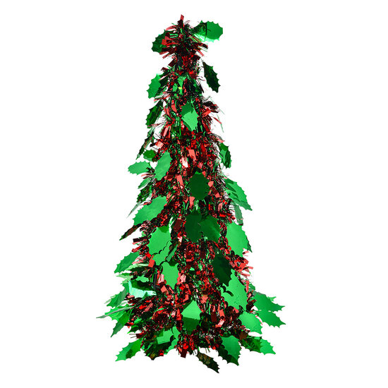 Clayre & Eef | Kerstdecoratie Kerstboom Rood Groen ø 18x46 cm | 65540L