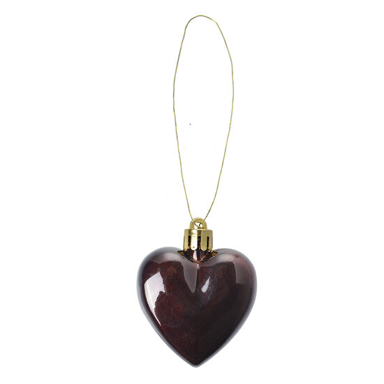 Clayre & Eef | Kerstbal (Set van 8) Bruin 5x1x5 cm | 65615