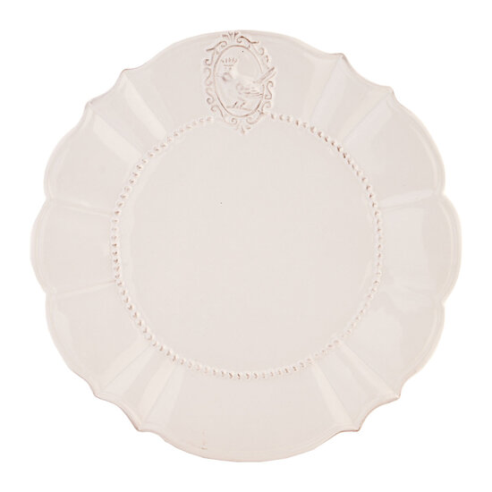 Clayre & Eef | Servies Dinerbord Wit ø 27x1 cm | 6CE0272