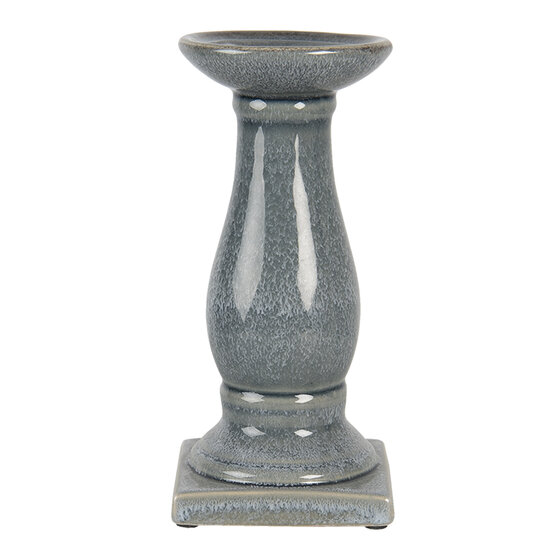 Clayre & Eef | Kandelaar Grijs ø 12x25 cm | 6CE1261M