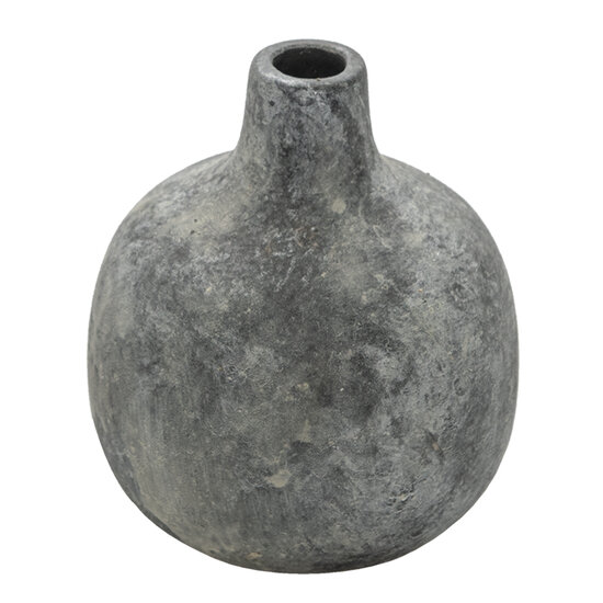 Clayre & Eef | Decoratie Vaas Grijs ø 9x9 cm | 6CE1319