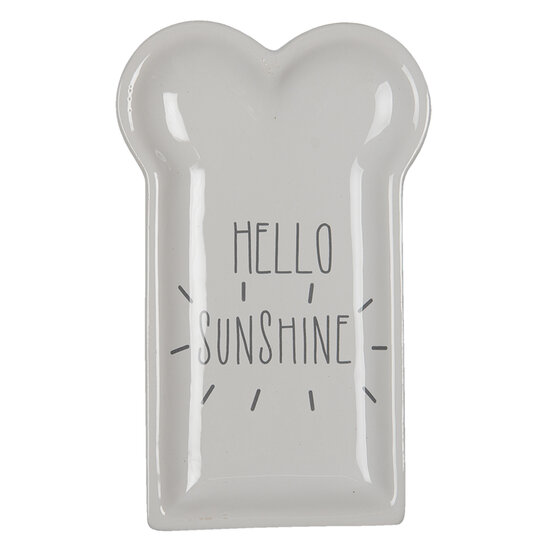 Clayre & Eef | Servies Ontbijtbord Wit 10x17x2 cm | 6CE1365