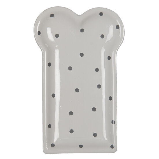 Clayre & Eef | Servies Ontbijtbord Wit 10x17x2 cm | 6CE1366