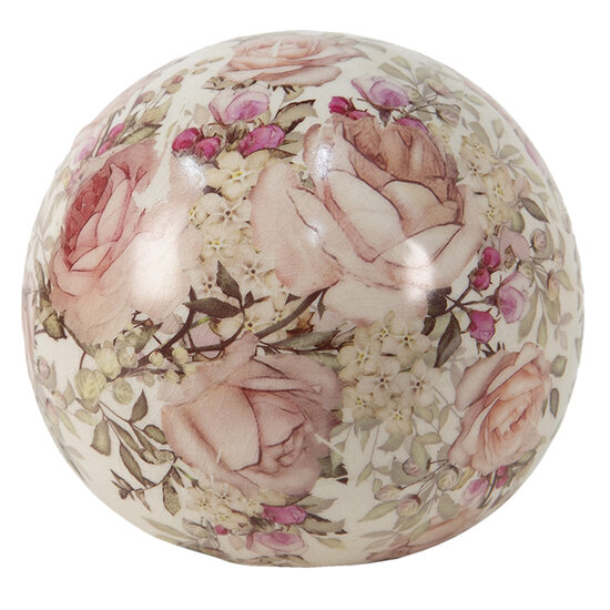 Clayre &amp; Eef   | Decoratie Beeld Bal Roze &oslash; 9x8 cm | 6CE1412M