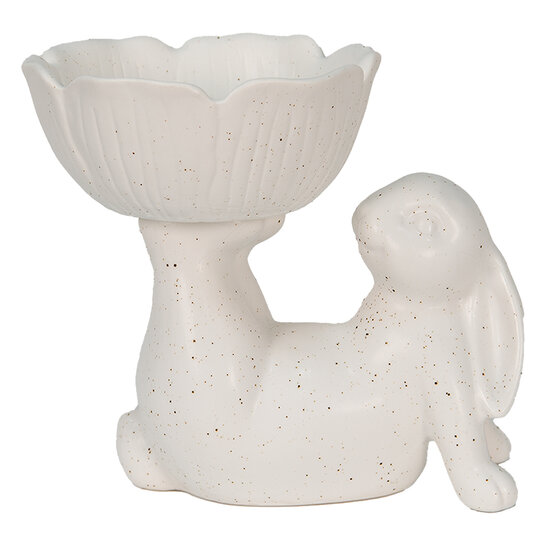 Clayre & Eef | Decoratie Konijn Wit 15x11x14 cm | 6CE1429