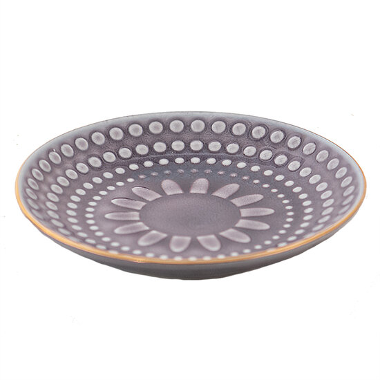 Clayre & Eef | Servies Ontbijtbord Paars ø 13x2 cm | 6CE1470