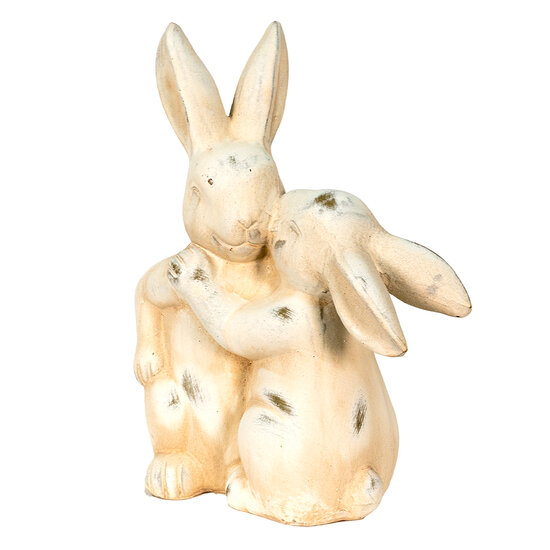Clayre & Eef | Decoratie beeld Konijn Beige 20x10x25 cm | 6CE1485