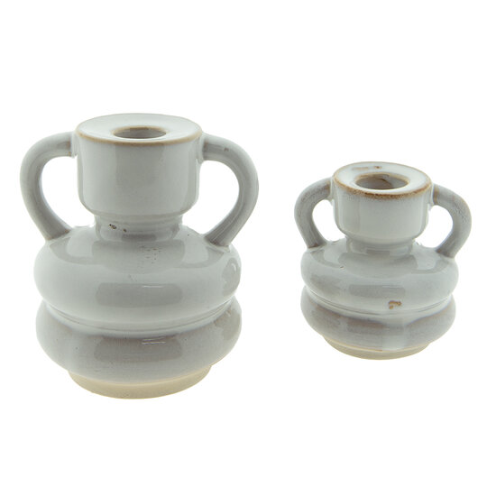 Clayre & Eef | Kandelaar Beige ø 9x9 cm | 6CE1521