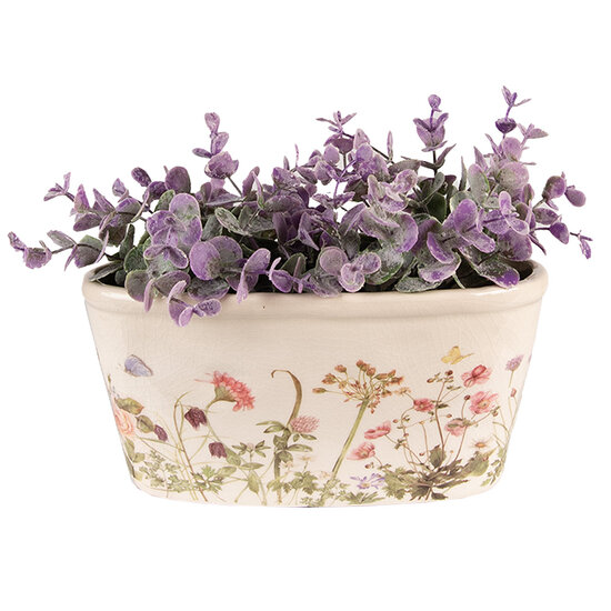 Clayre & Eef | Bloempot Binnen Roze, Beige 23x10x11 cm | 6CE1557M
