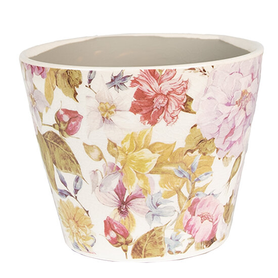 Clayre & Eef | Bloempot Binnen Roze, Beige ø 12x10 cm | 6CE1562XS