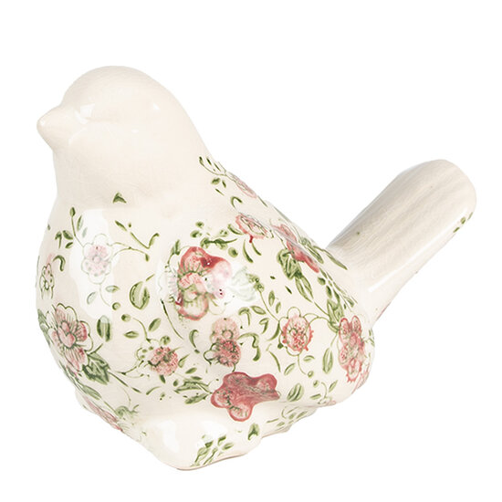 Clayre &amp; Eef   | Decoratie beeld Vogel Roze 19x11x14 cm | 6CE1567L