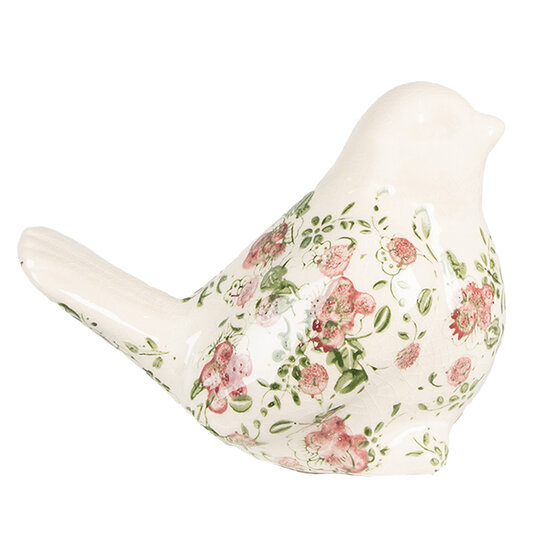 Clayre &amp; Eef   | Decoratie beeld Vogel Roze 19x11x14 cm | 6CE1567L