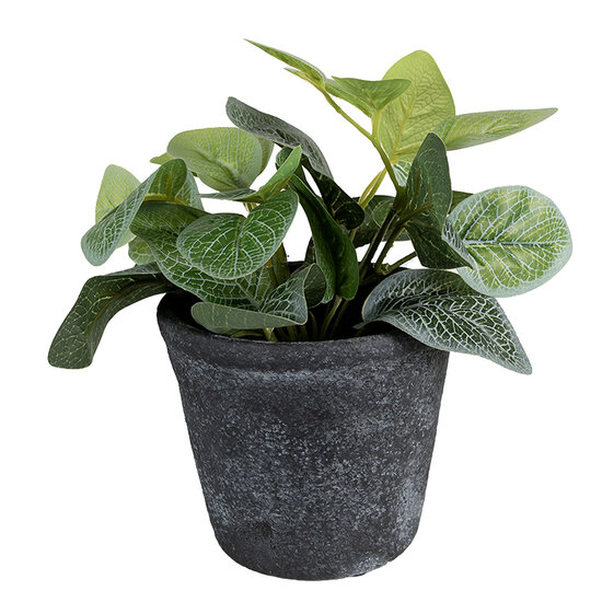 Clayre & Eef | Bloempot Binnen Grijs ø 12x10 cm | 6CE1579M